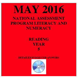 Year 5 May 2016 Reading - Answers